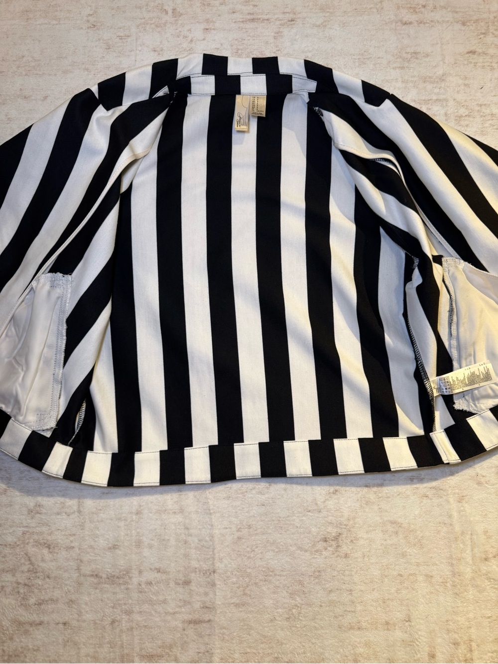 Forever 21 Black & White Striped Moto Jacket - Picture 6 of 12